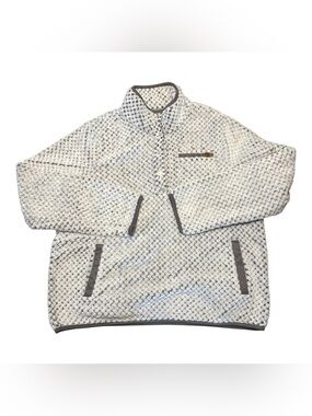 Simply Southern Simply Soft Sherpa Pullover Frost Gray Women's Large